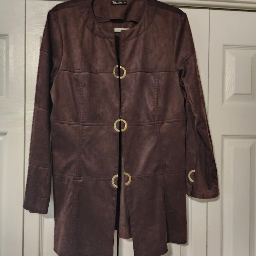 Bali Brown Suede Jacket, Size 12